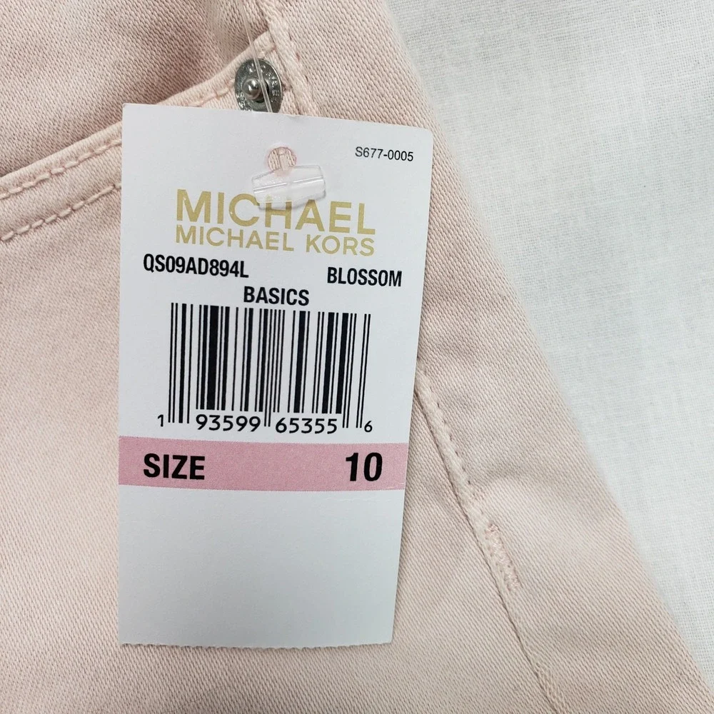 Michael Kors Women Izzy Skinny Jeans Size 10 Pink Mid-Rise QS09AD894L‎